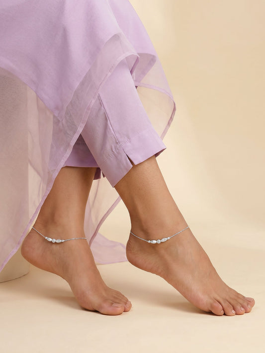 Silver Rockabye Anklet