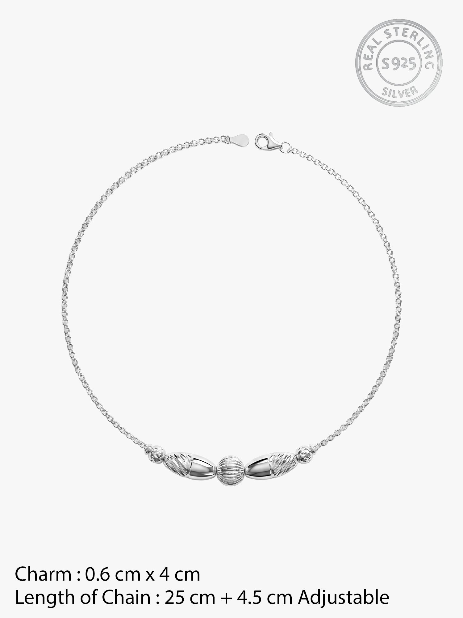 Silver Rockabye Anklet