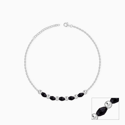 Silver Twilight Beads Anklet
