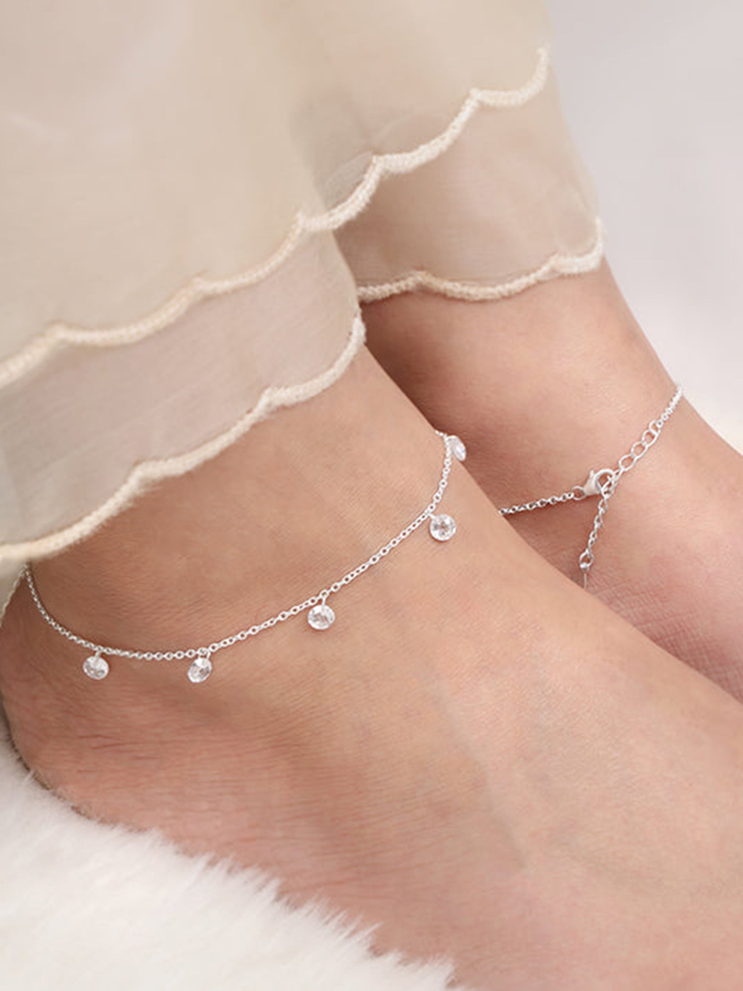 Silver Stunner Anklet