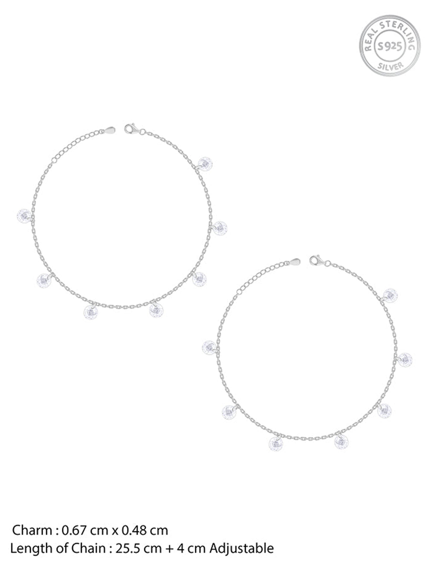 Silver Stunner Anklet