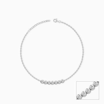 Silver Clustered Sparkle Anklet