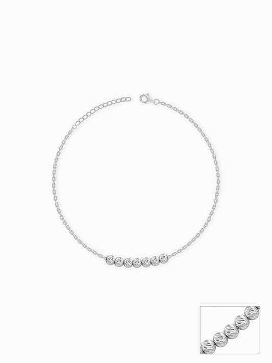 Silver Clustered Sparkle Anklet