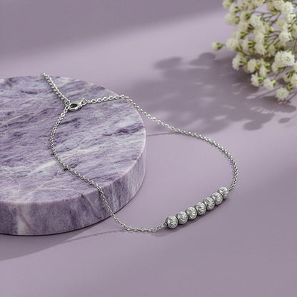 Silver Clustered Sparkle Anklet