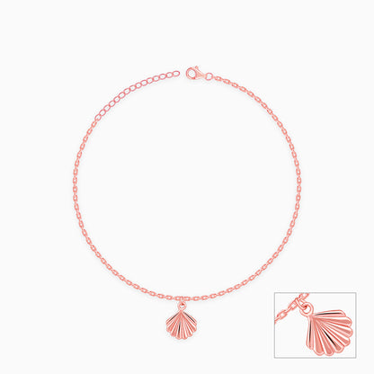 Rose Gold Seashell Whisper Anklet