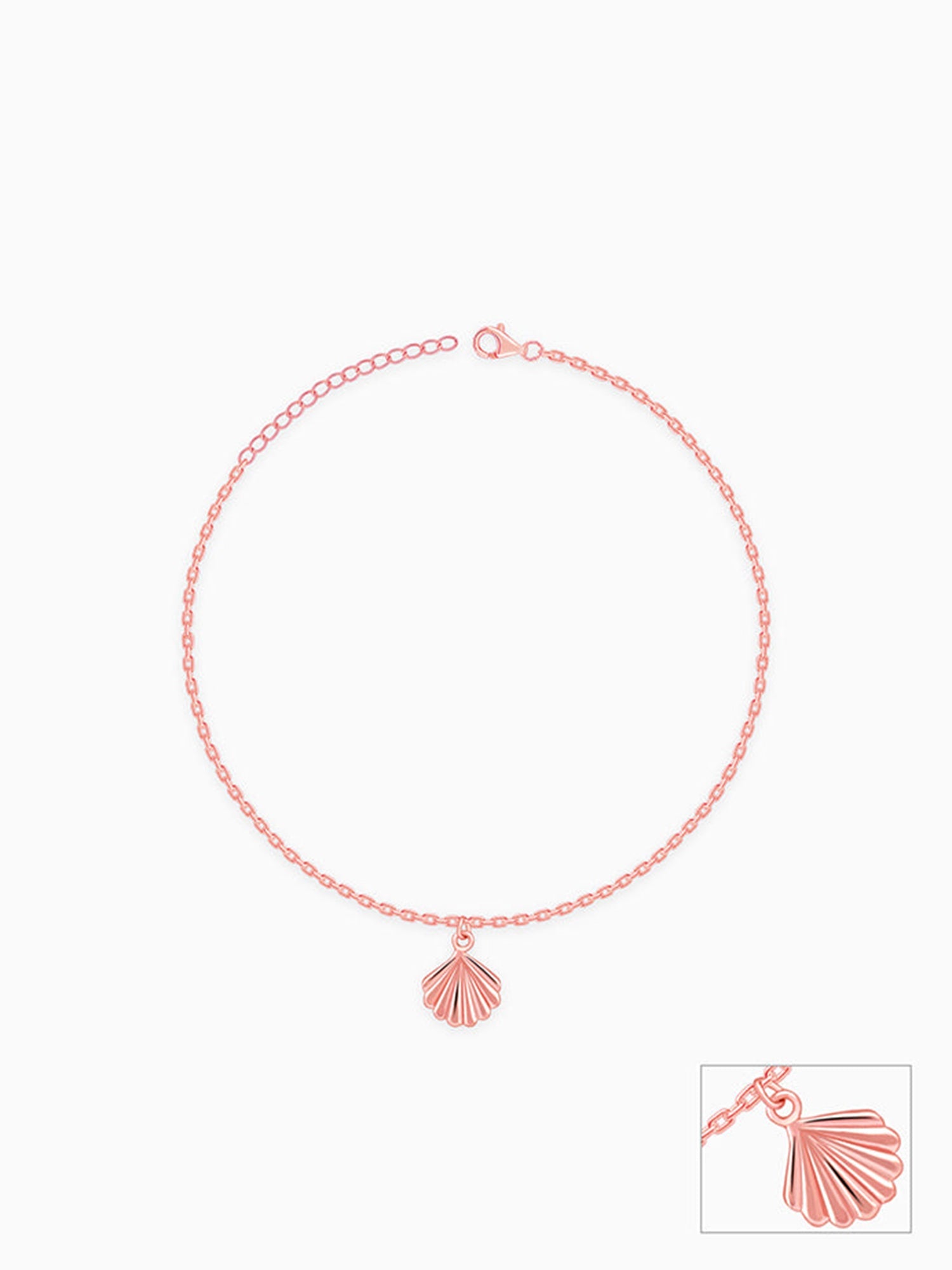Rose Gold Seashell Whisper Anklet