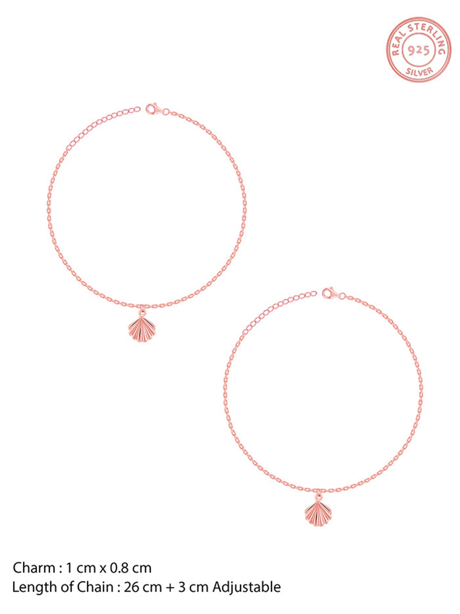 Rose Gold Seashell Whisper Anklet