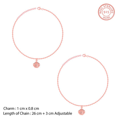 Rose Gold Seashell Whisper Anklet