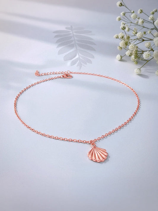 Rose Gold Seashell Whisper Anklet