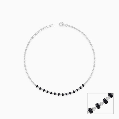 Silver Moonlit Rhythm Anklet