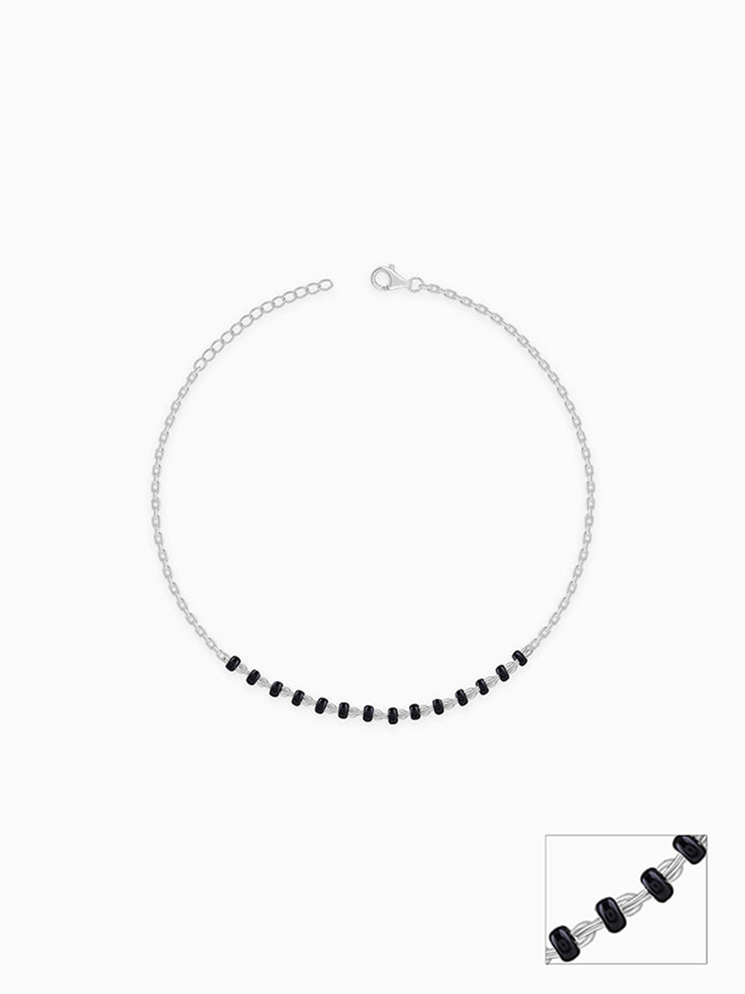 Silver Moonlit Rhythm Anklet