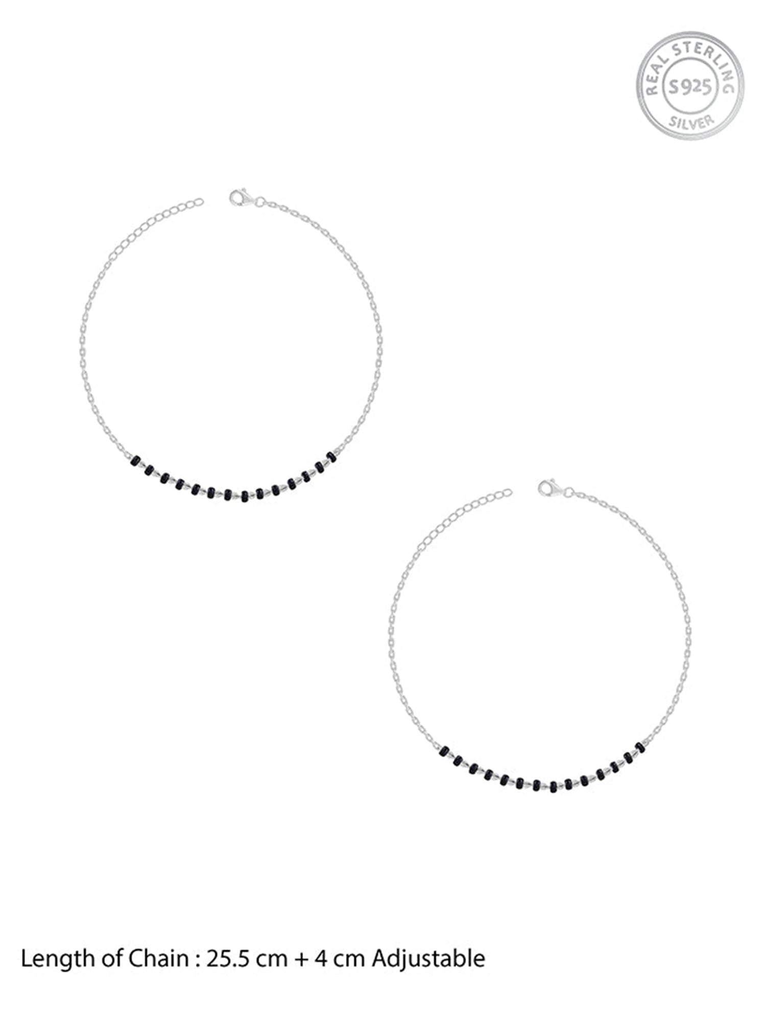 Silver Moonlit Rhythm Anklet