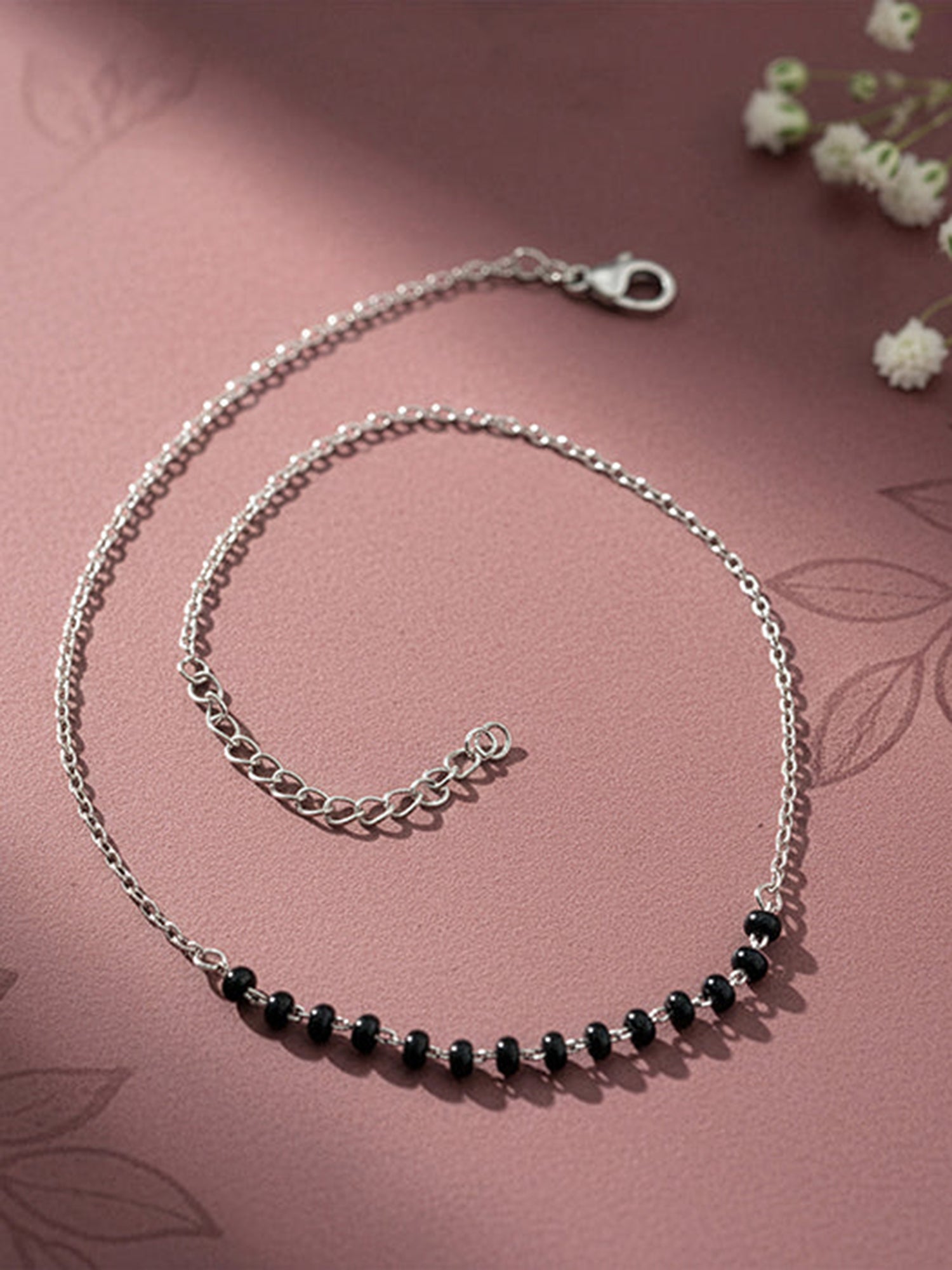 Silver Moonlit Rhythm Anklet