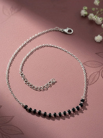 Silver Moonlit Rhythm Anklet