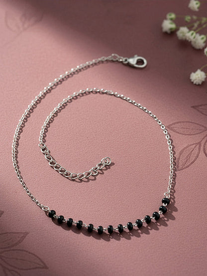 Silver Moonlit Rhythm Anklet
