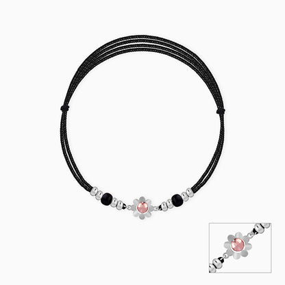 Dual Tone Graceful Floral Anklet