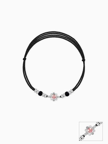 Dual Tone Graceful Floral Anklet