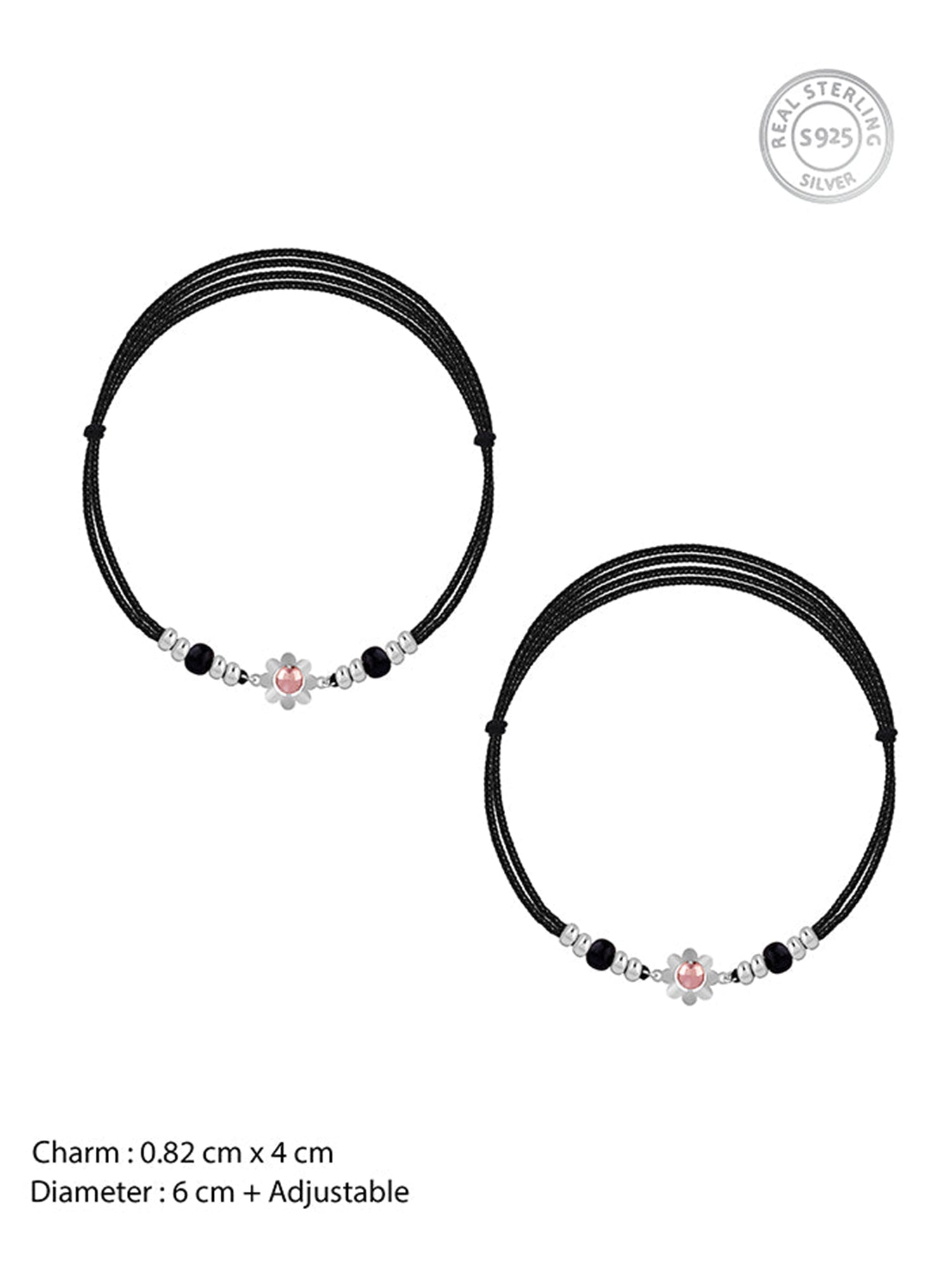 Dual Tone Graceful Floral Anklet