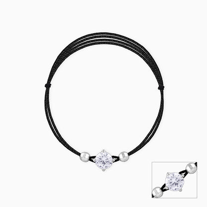 Silver Shadowed Brilliance Anklet