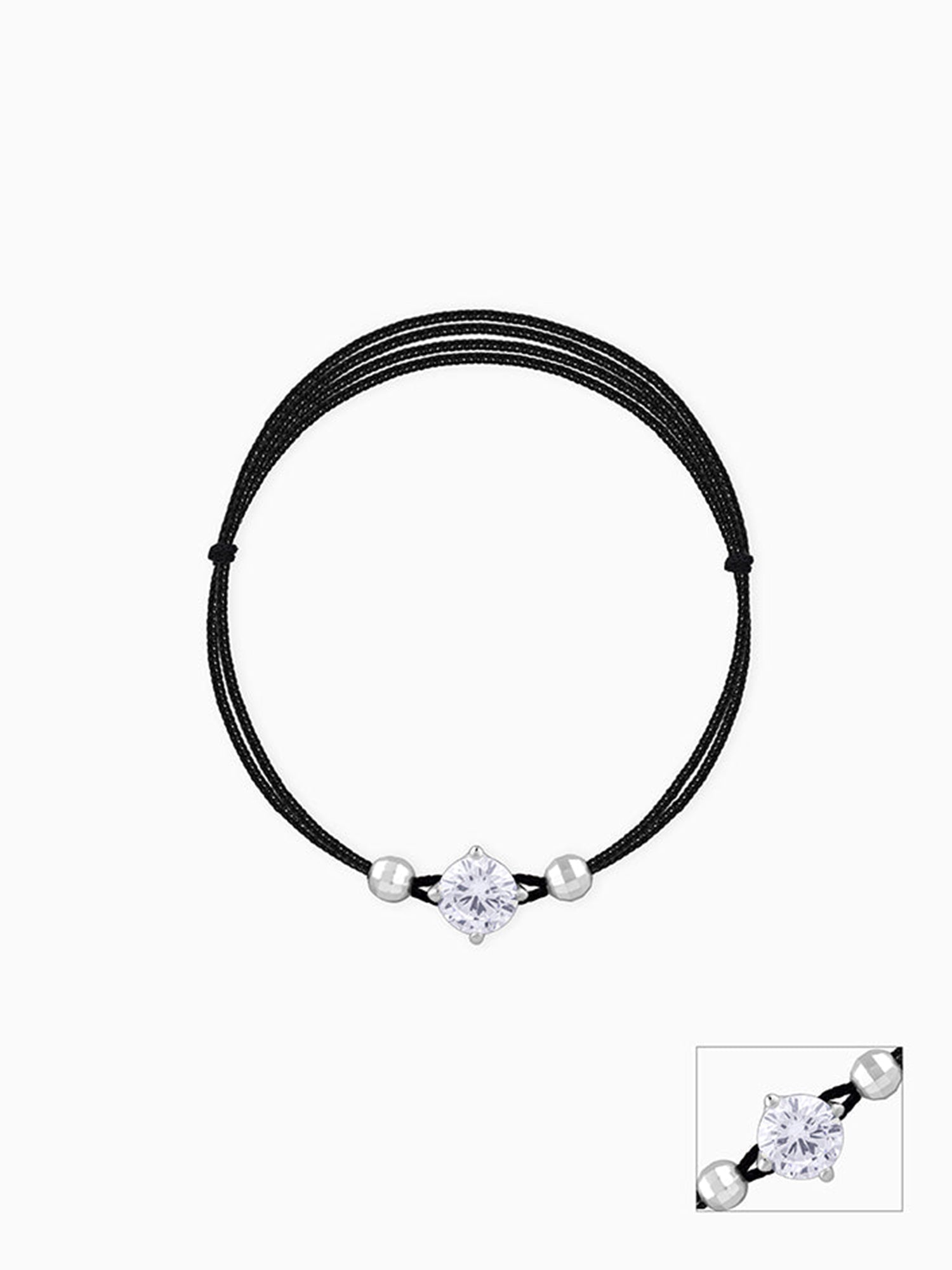 Silver Shadowed Brilliance Anklet