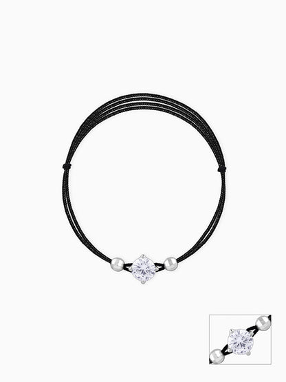 Silver Shadowed Brilliance Anklet