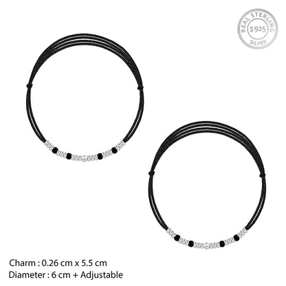 Silver Classic Bead Anklet