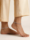 Silver Silence Layered Anklet