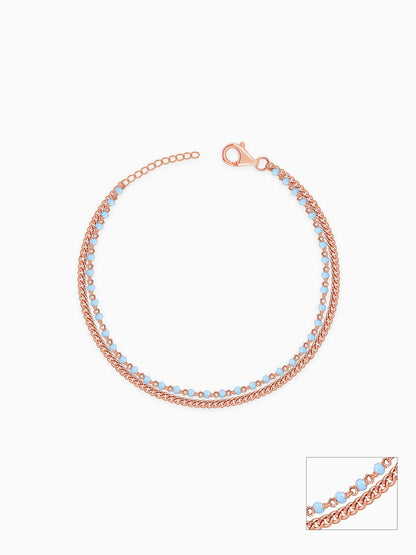 Rose Gold Studded Classy Anklet