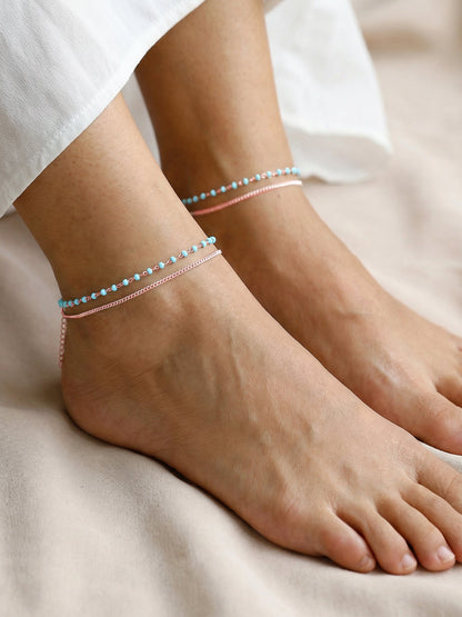 Rose Gold Studded Classy Anklet