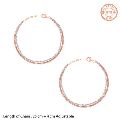 Rose Gold Studded Classy Anklet