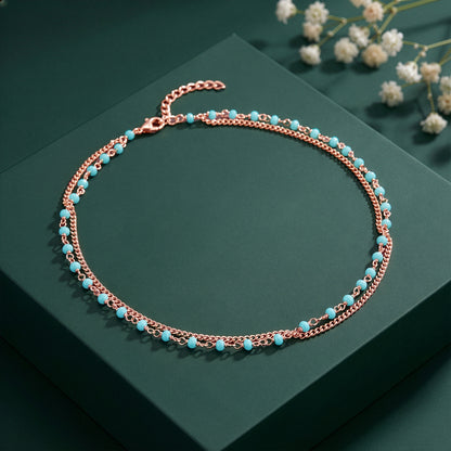 Rose Gold Studded Classy Anklet