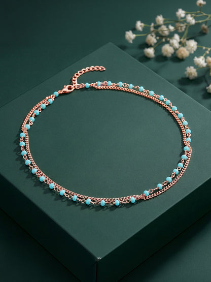 Rose Gold Studded Classy Anklet
