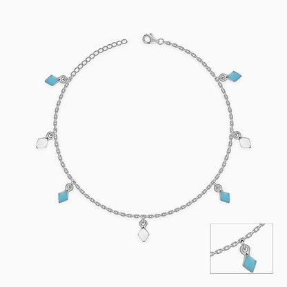 Silver Vibrant Charm Anklet