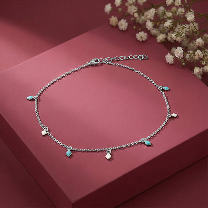 Silver Vibrant Charm Anklet