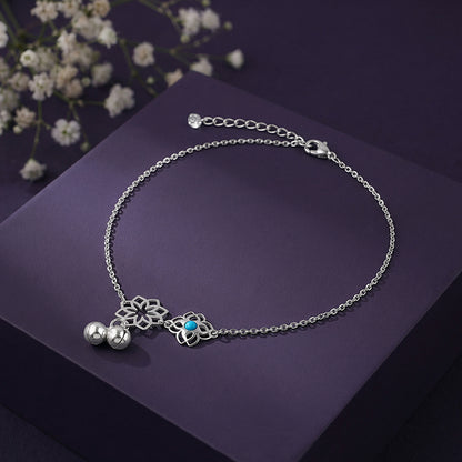 Silver Petal Perfect Anklet