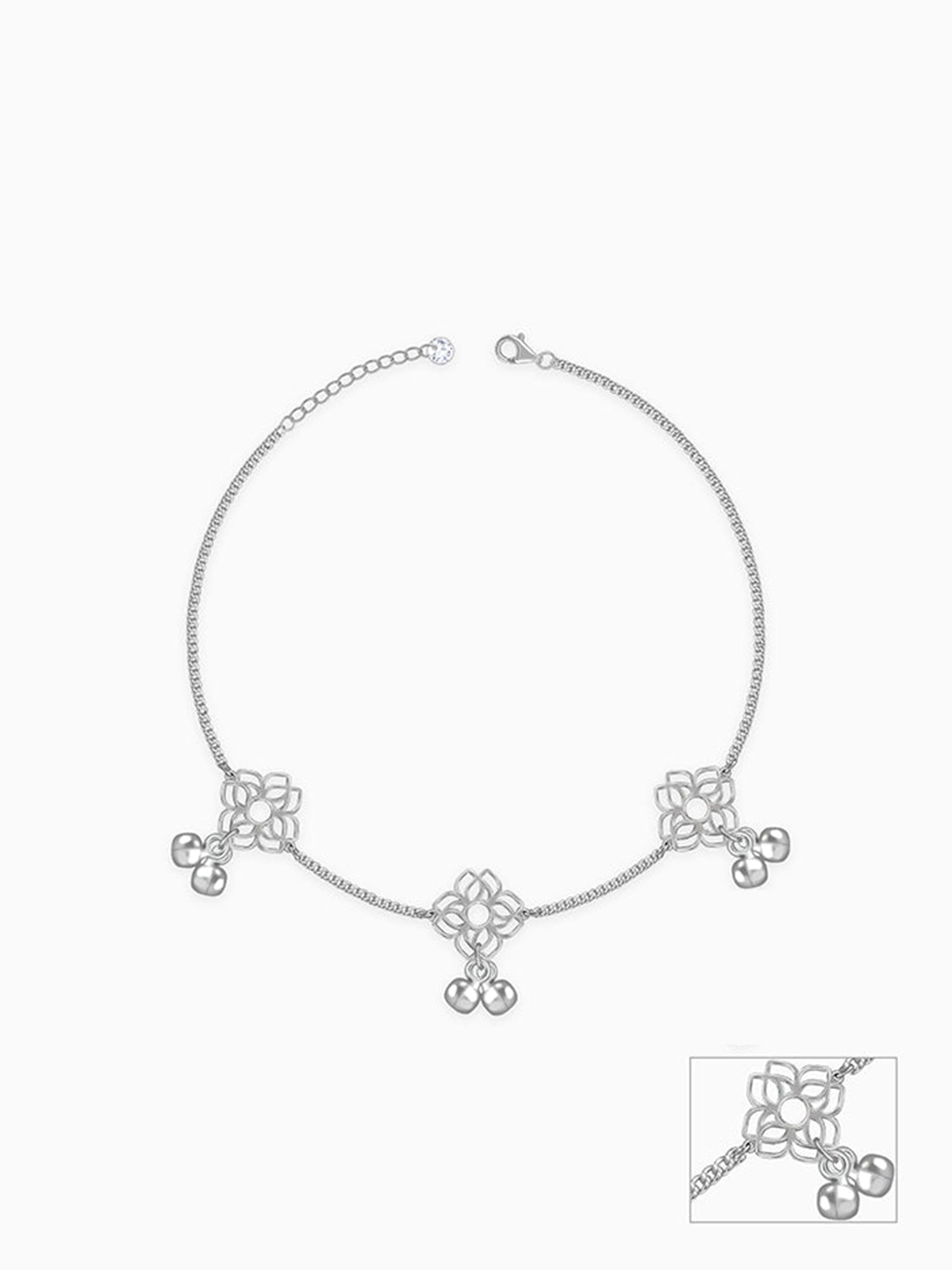 Silver Floret Muse Anklet