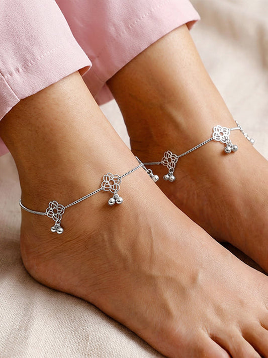 Silver Floret Muse Anklet