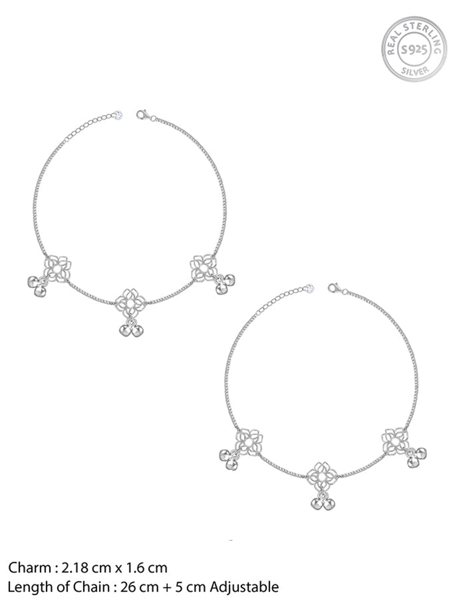 Silver Floret Muse Anklet