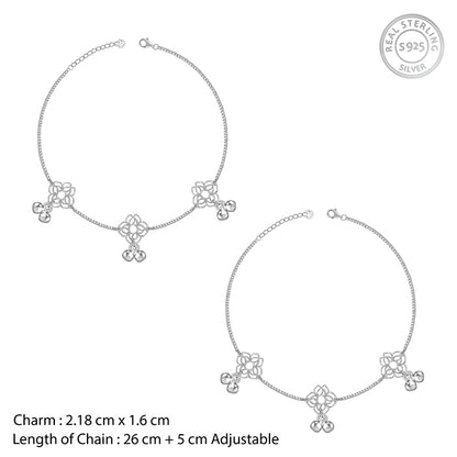 Silver Floret Muse Anklet