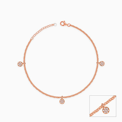 Rose Gold Luna Dot Anklet