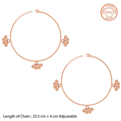 Rose Gold Cute Orb Anklet