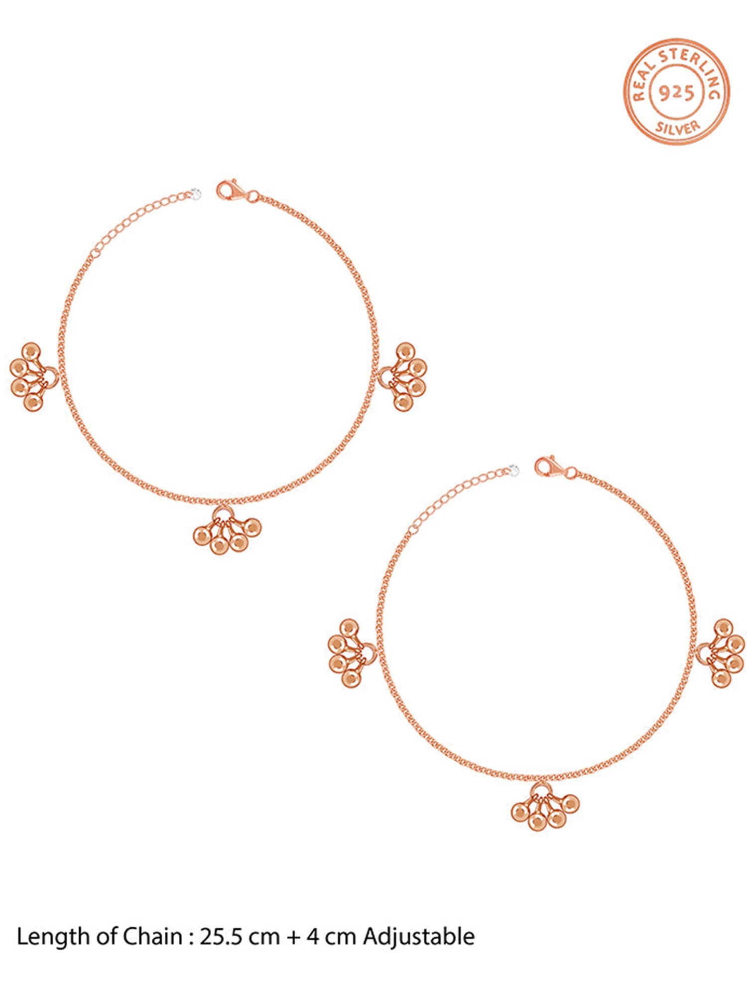 Rose Gold Cute Orb Anklet
