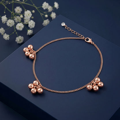 Rose Gold Cute Orb Anklet