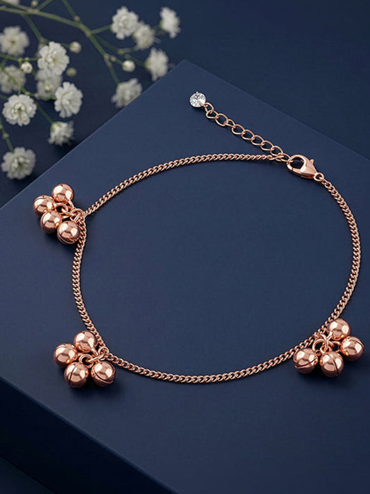 Rose Gold Cute Orb Anklet
