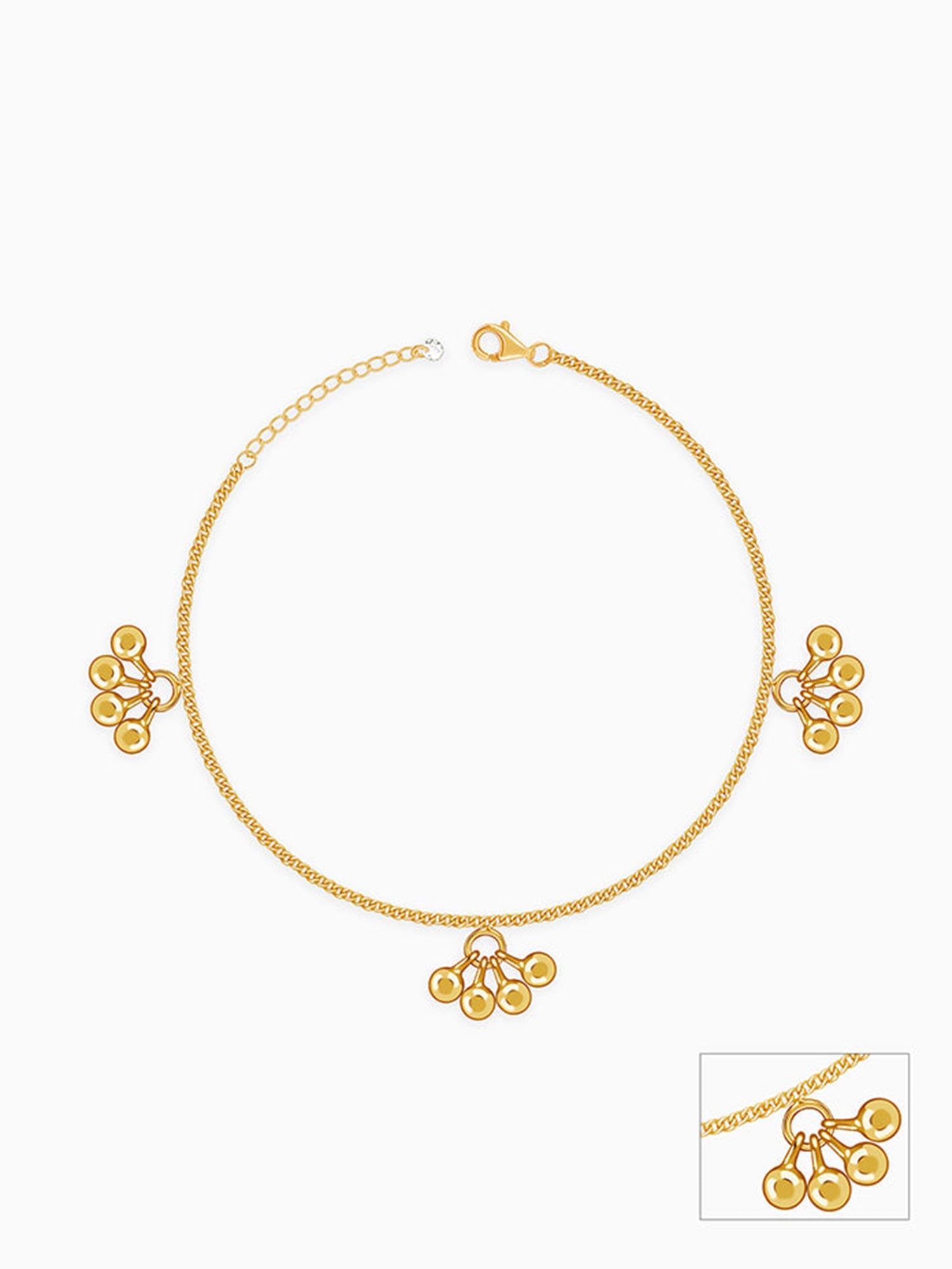 Golden Cute Orb Anklet
