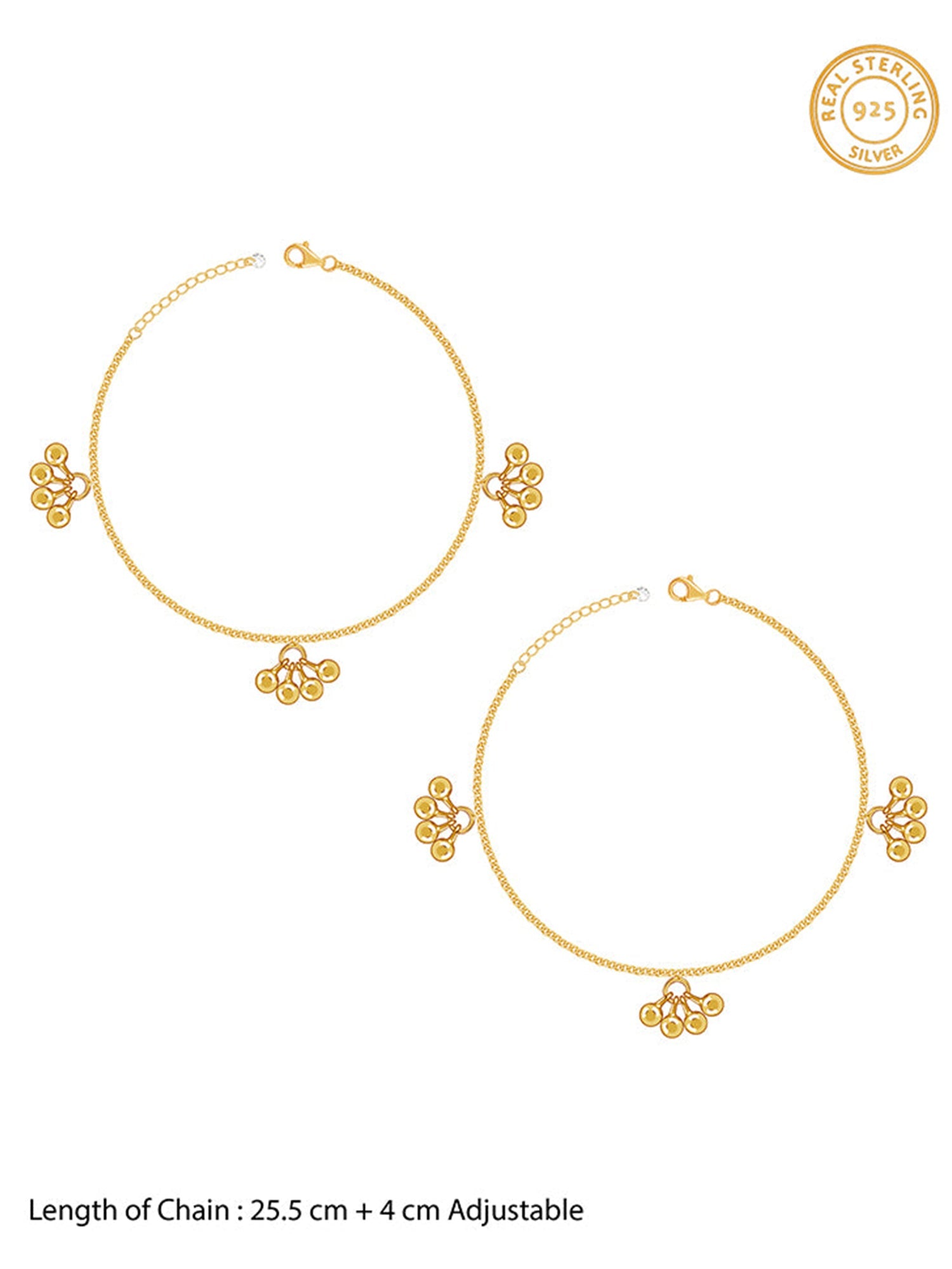 Golden Cute Orb Anklet