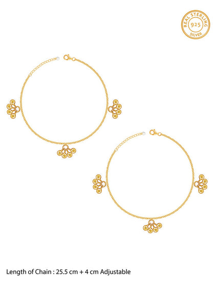 Golden Cute Orb Anklet