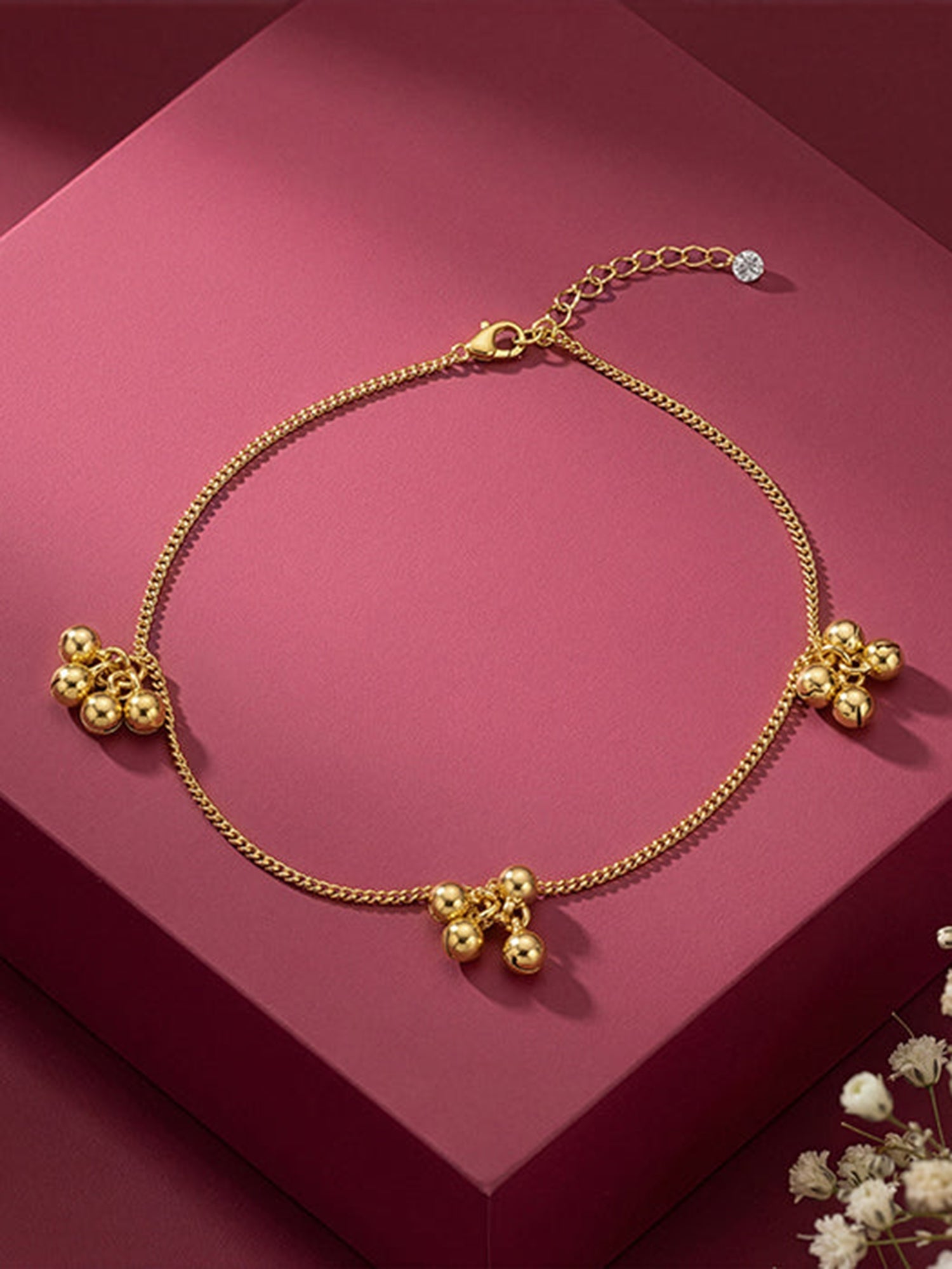 Golden Cute Orb Anklet