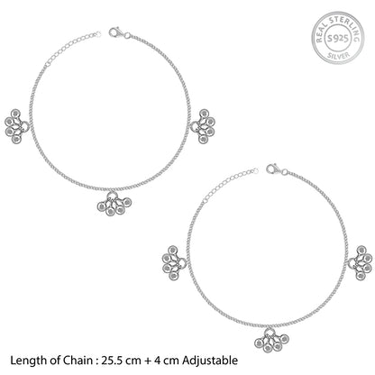 Silver Cute Orb Anklet