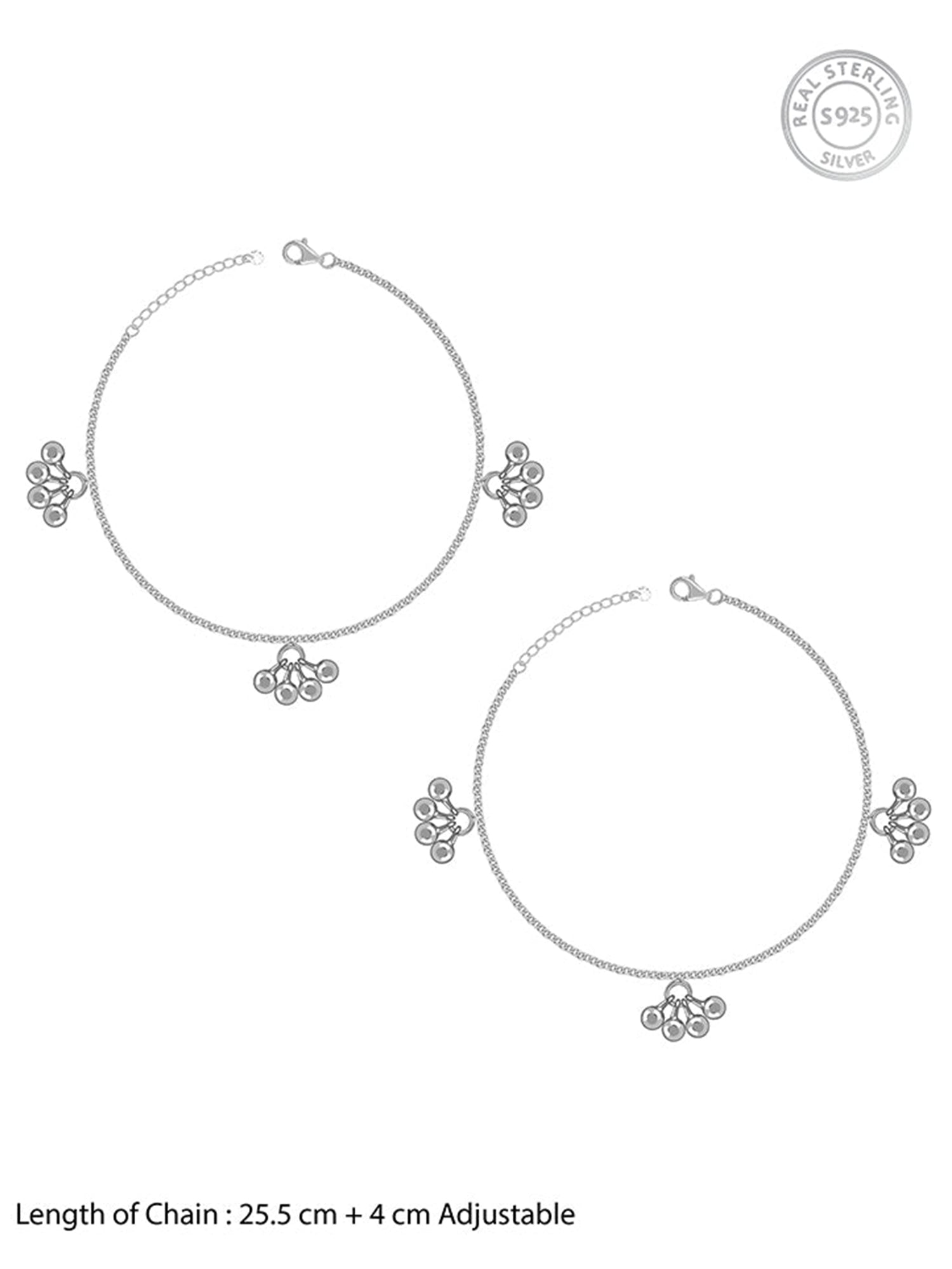 Silver Cute Orb Anklet